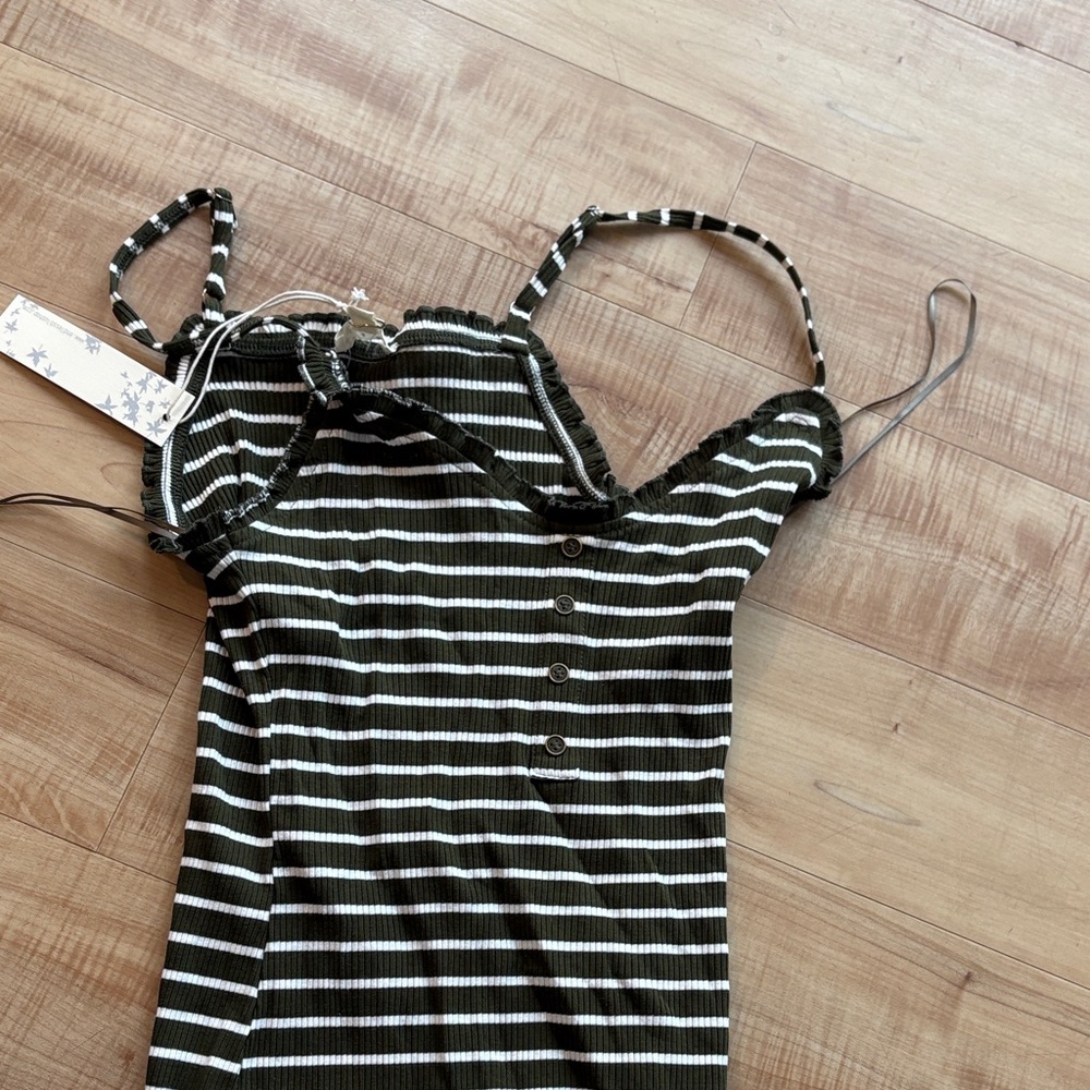 Striped Green Midi Dress